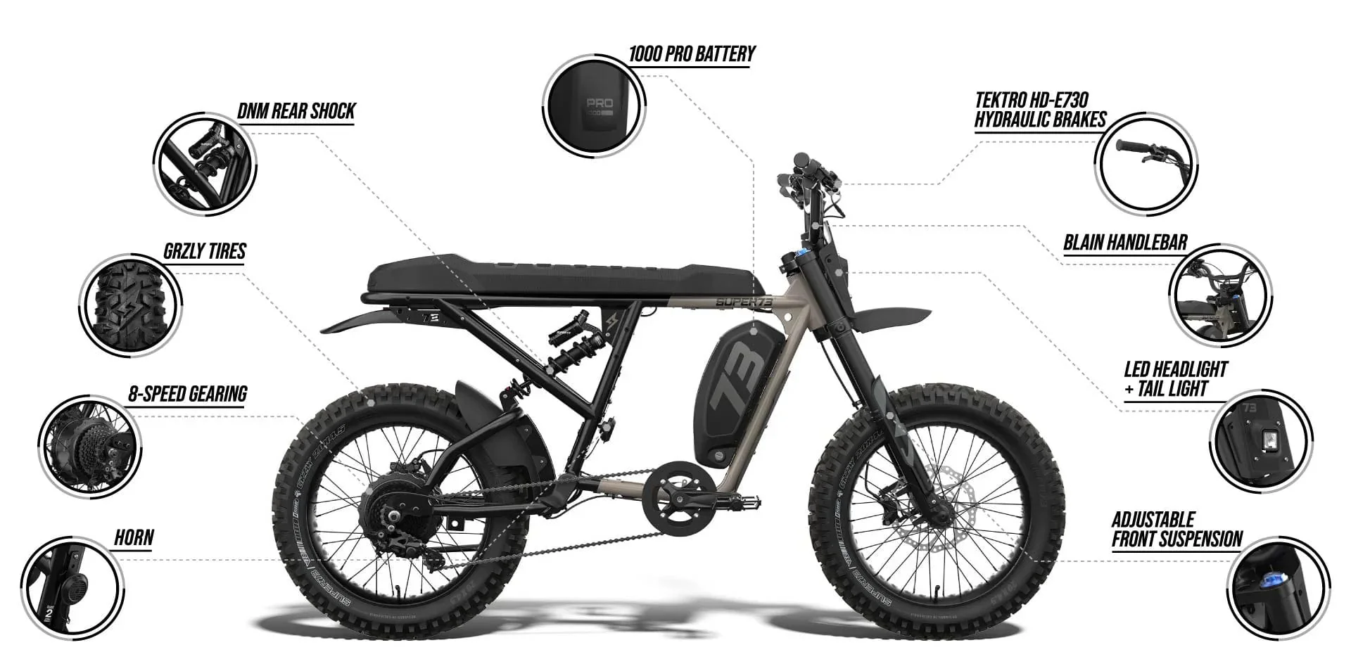 R Adventure (Core) - Sand Storm Super73 Electric Bike - Image 7